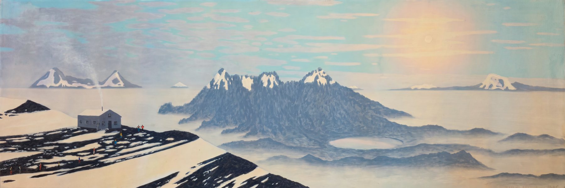 A View of the Ilinizas from Cotopaxi, Oil on canvas, Bill Sullivan