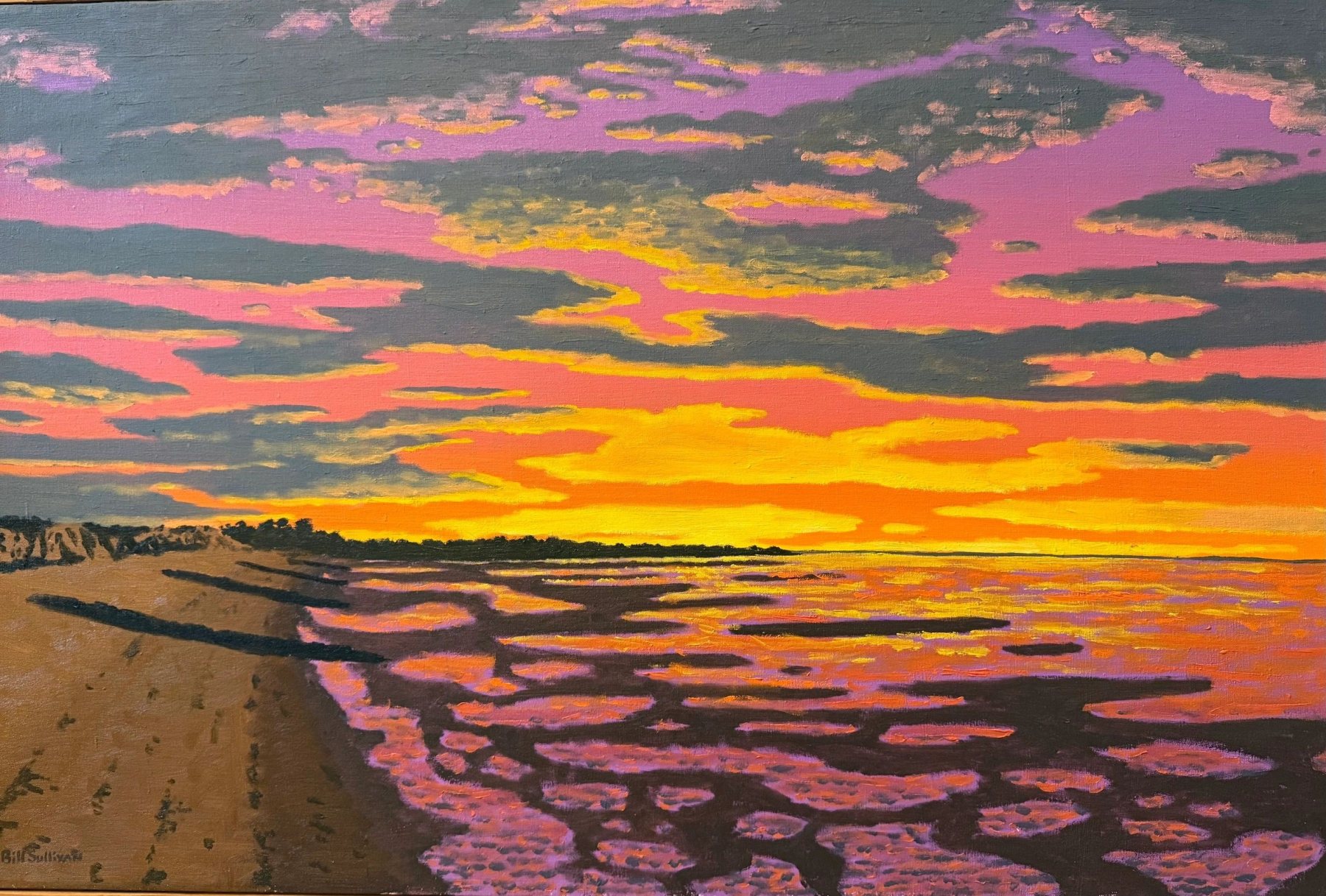 Brewster Flats at Sunset, Oil on canvas, Bill Sullivan