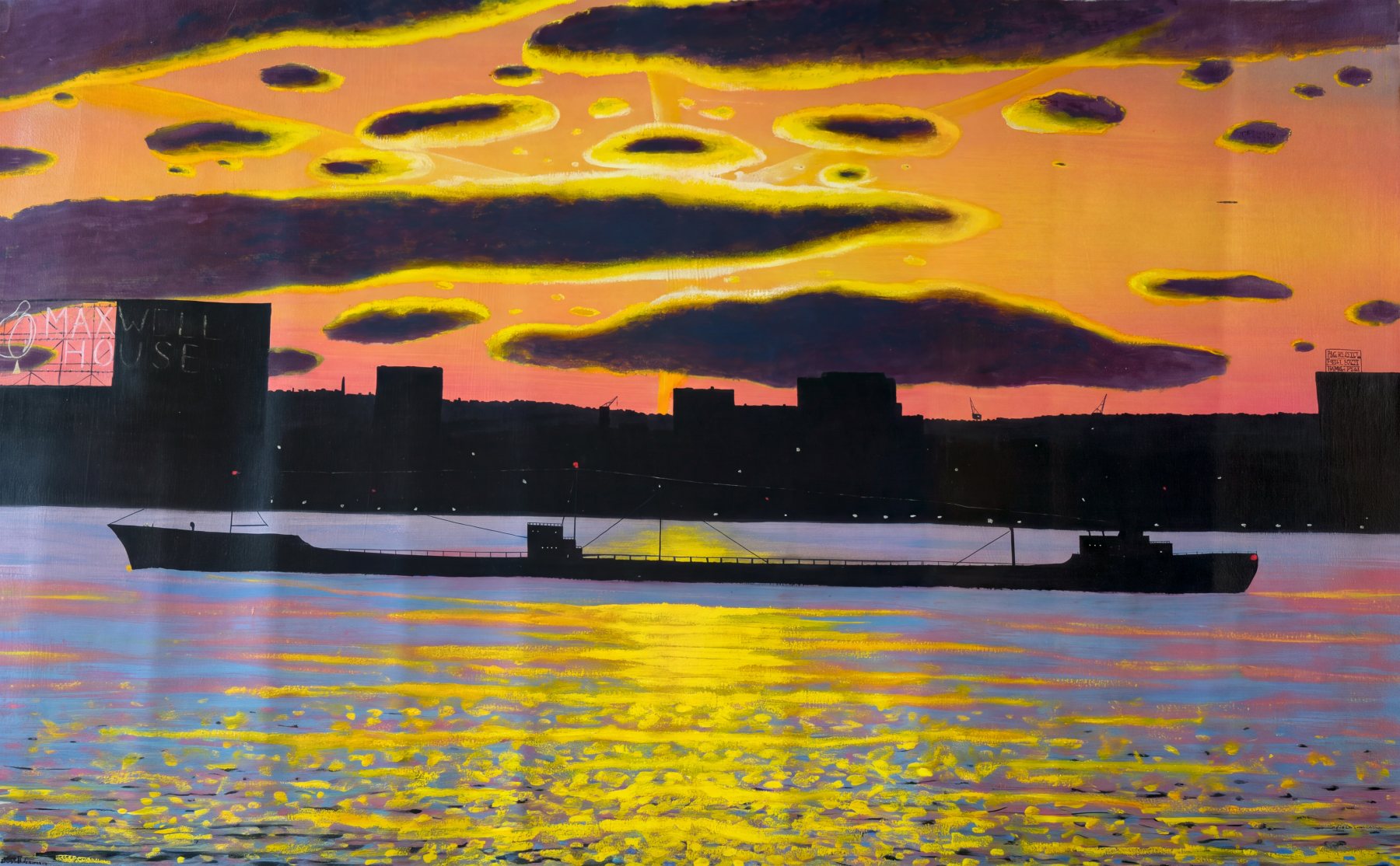 New Jersey Skyline, Oil on canvas, Bill Sullivan