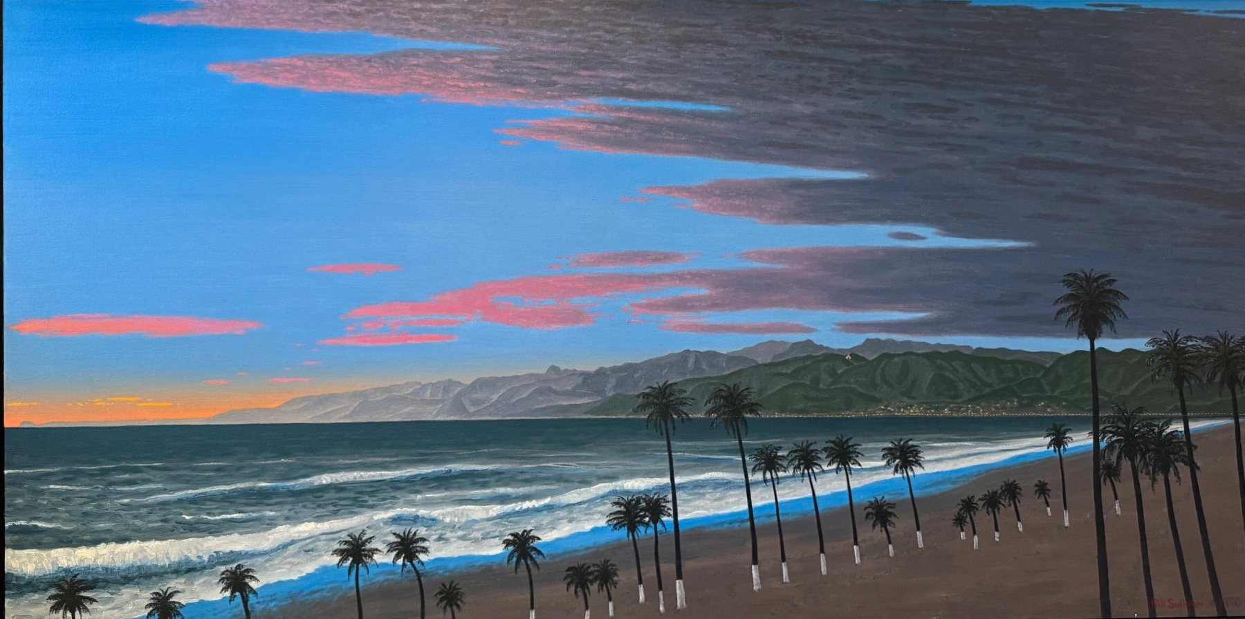 Santa Monica Bay from Venice, Oil on canvas, Bill Sullivan