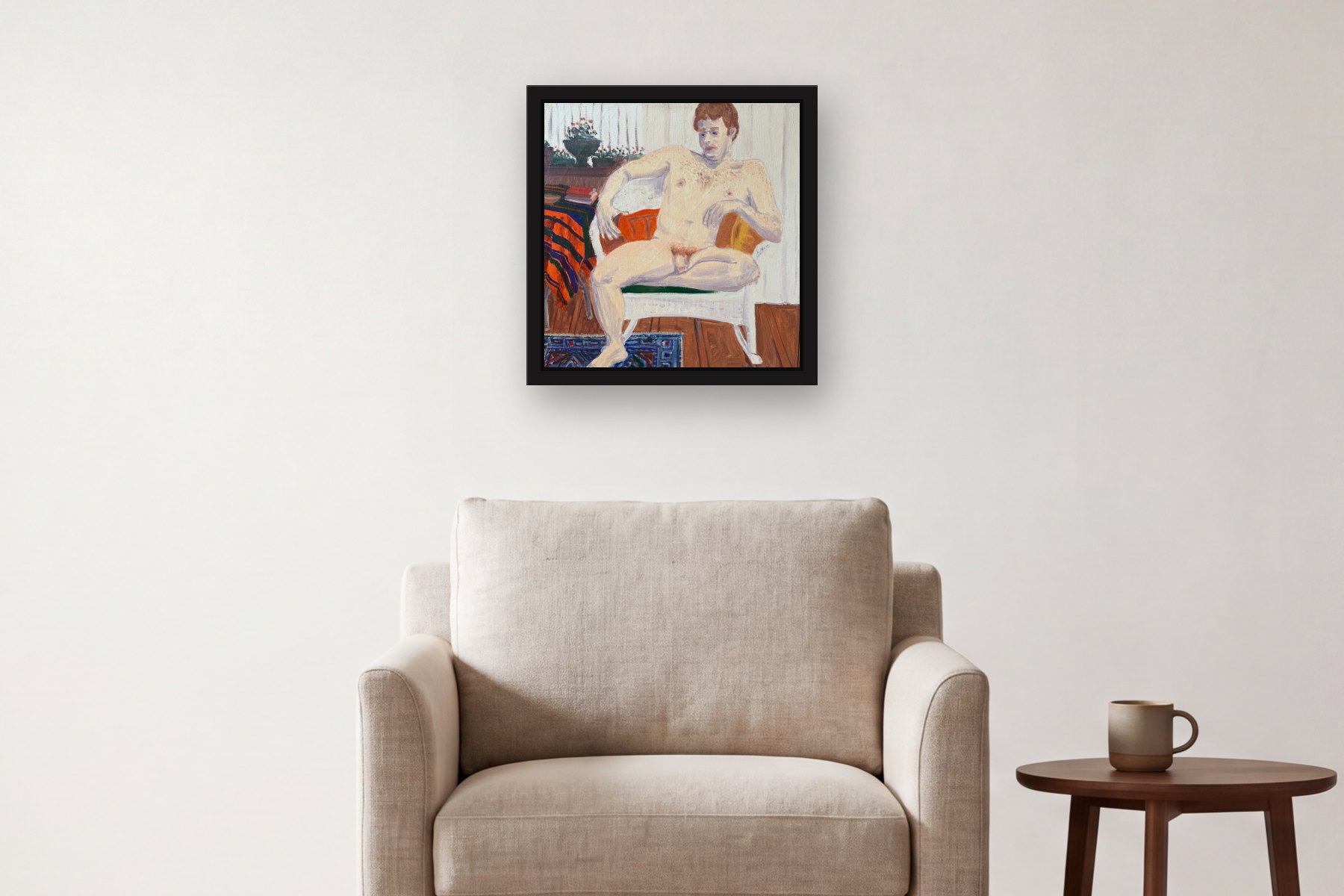 Bobby by Bill Sullivan, hanging above an armchair