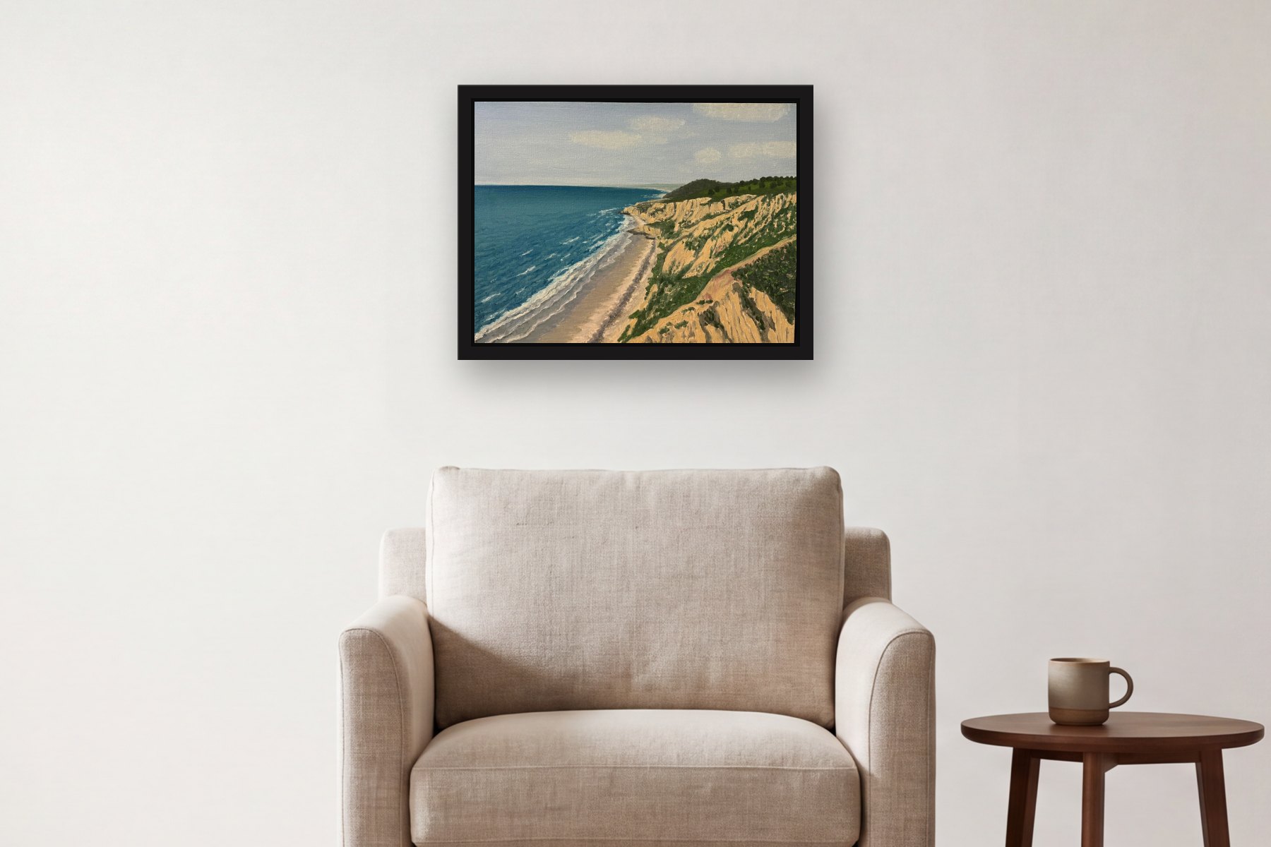 Montauk II by Bill Sullivan, hanging above an armchair