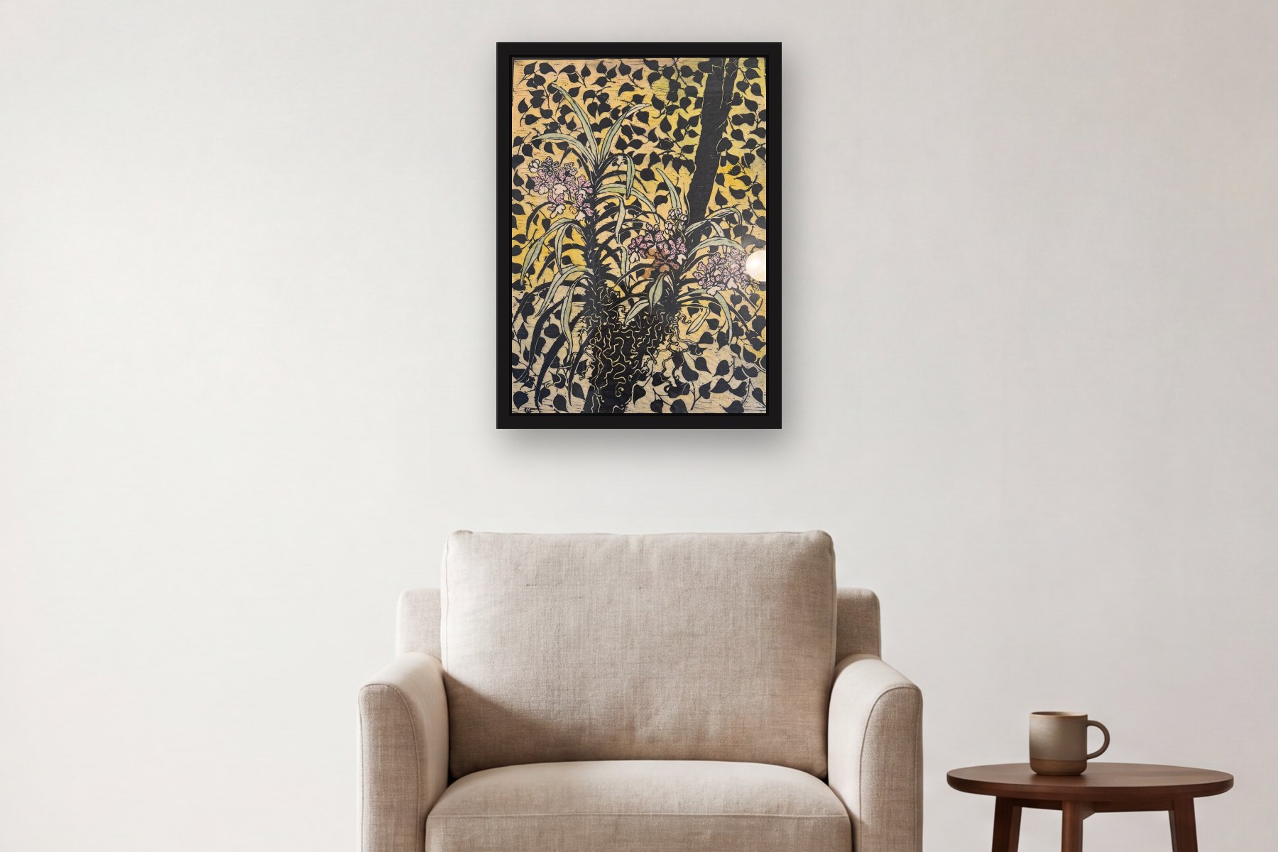 Osado by Maria de la toy Hija, hanging above an armchair