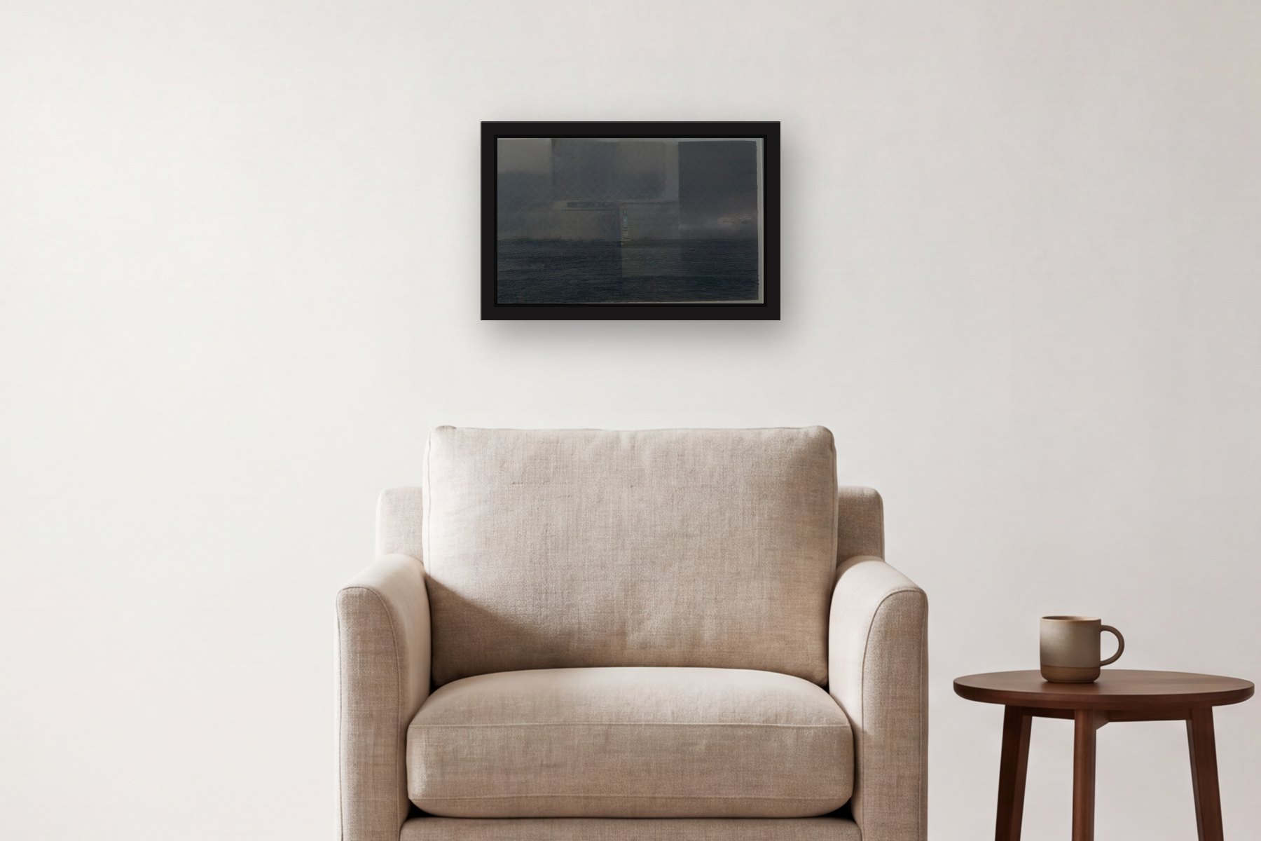 Statue of Liberty by Bill Sullivan, hanging above an armchair