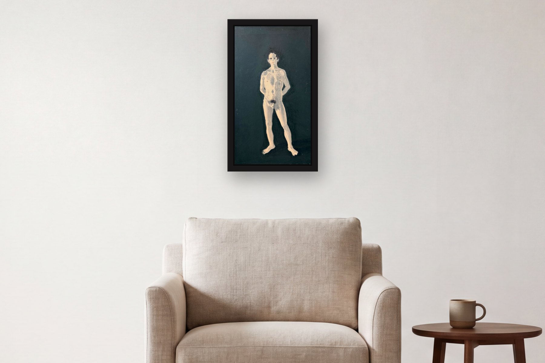 Untitled by Bill Sullivan, hanging above an armchair
