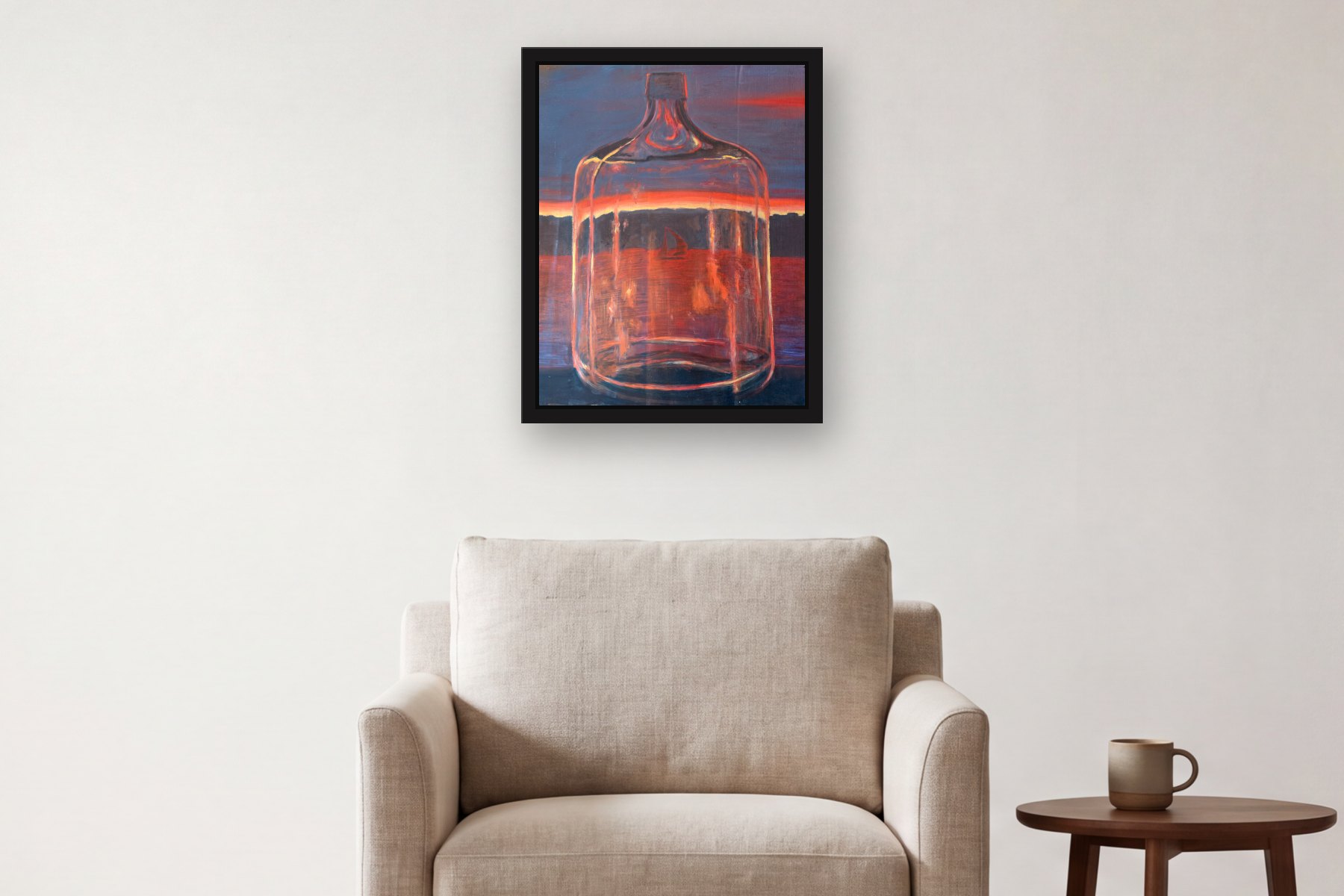 Untitled by Bill Sullivan, hanging above an armchair