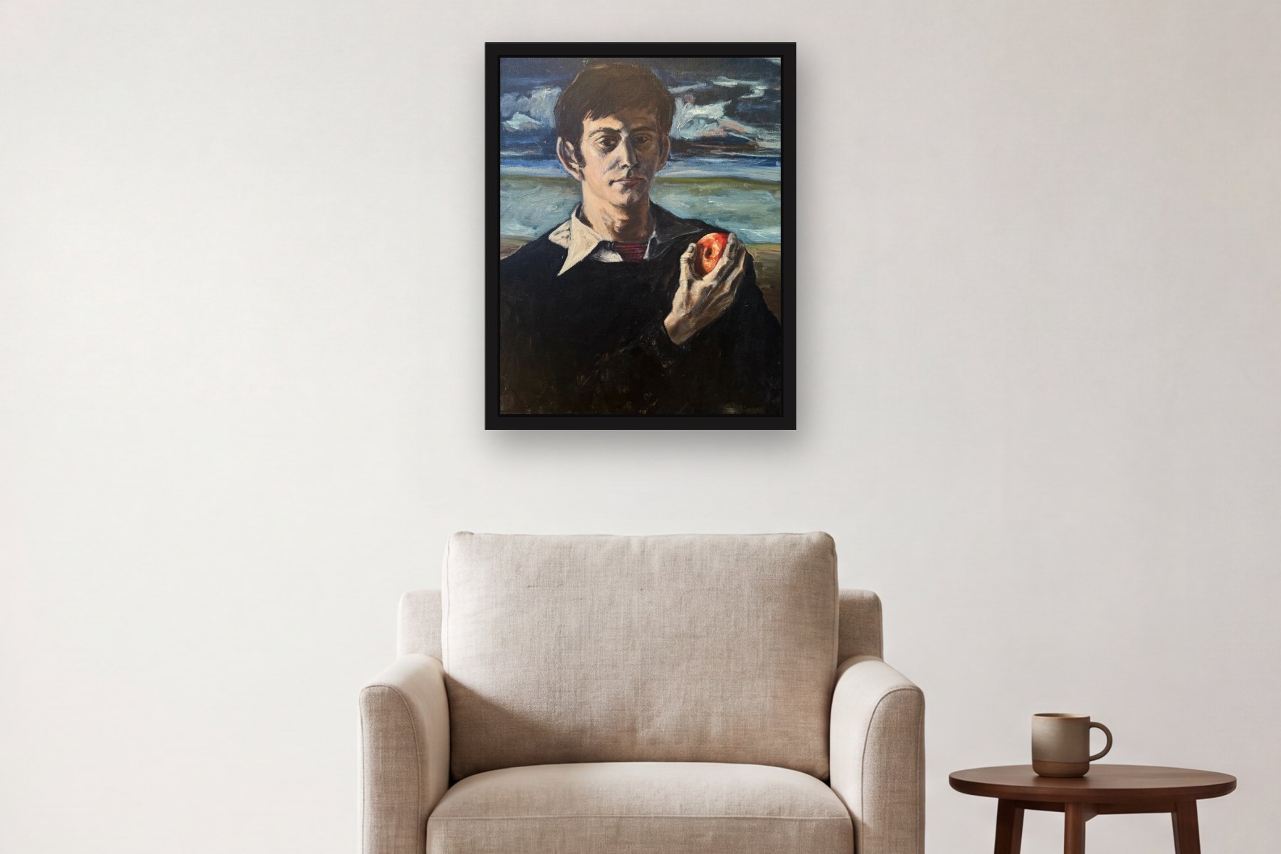 Untitled by Bill Sullivan, hanging above an armchair