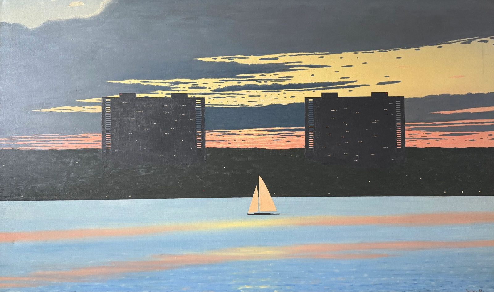 Original photo of New Jersey Skyline from Manhattan by Bill Sullivan