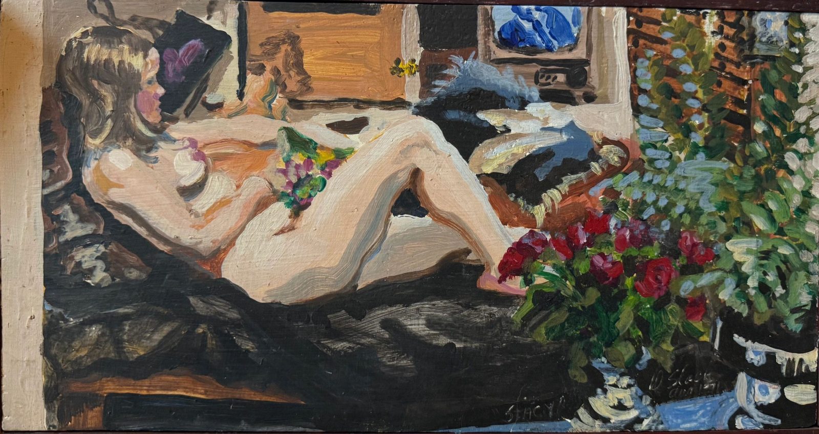 Original photo of Woman Lounging by Artist not recorded