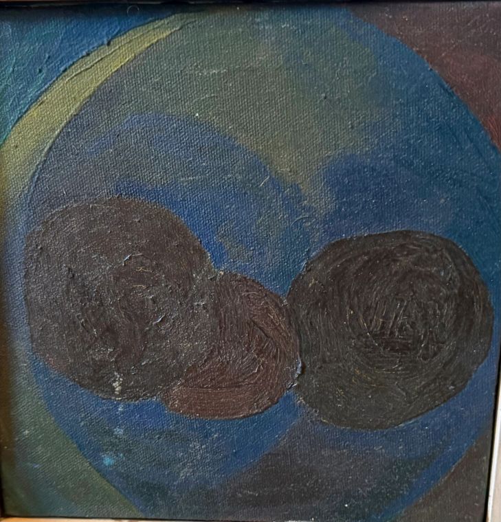 Blue, Oil on board, Artist not recorded