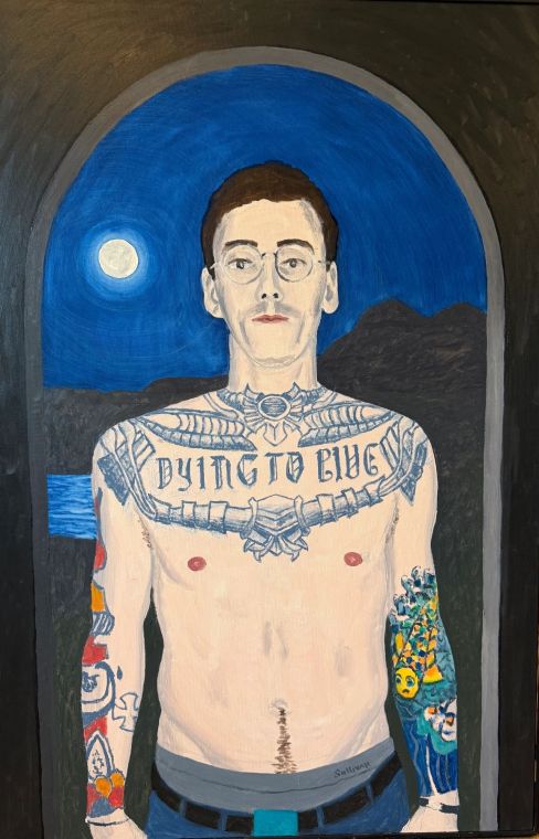 Dying to Live, óleo sobre lienzo, Bill Sullivan