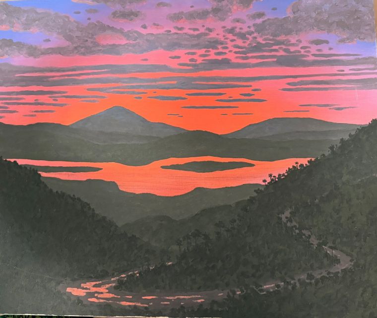 Islands in the Hudson, Oil on canvas, Bill Sullivan
