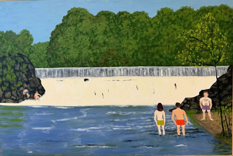 NY Lake, Oil on canvas, Bill Sullivan