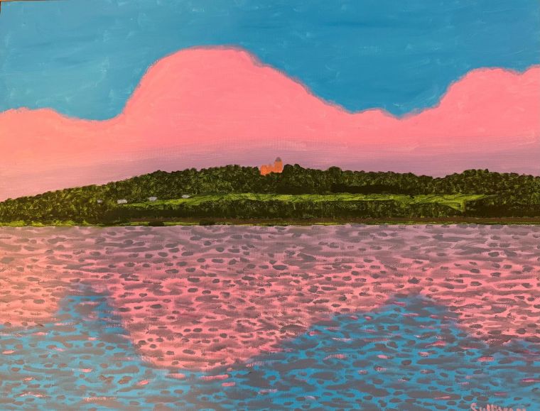 Olana from Catskills, Oil on canvas, Bill Sullivan