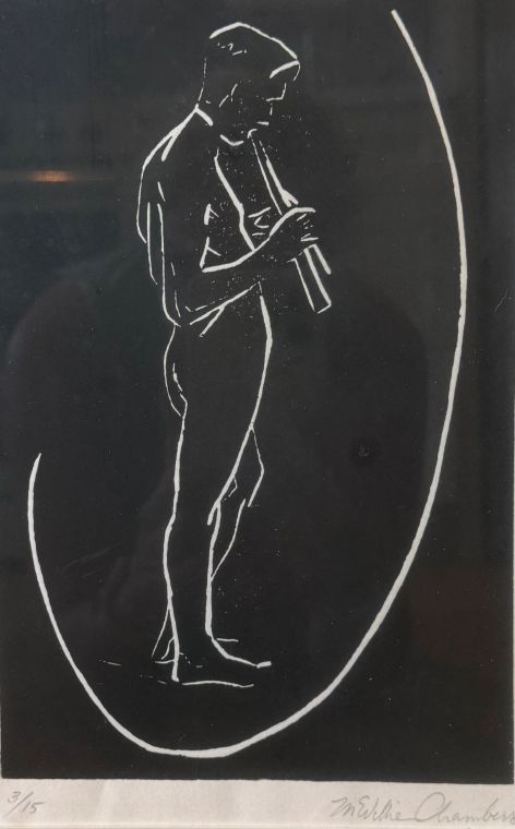 Piper, Linocut on paper, Mc Willie Chambers