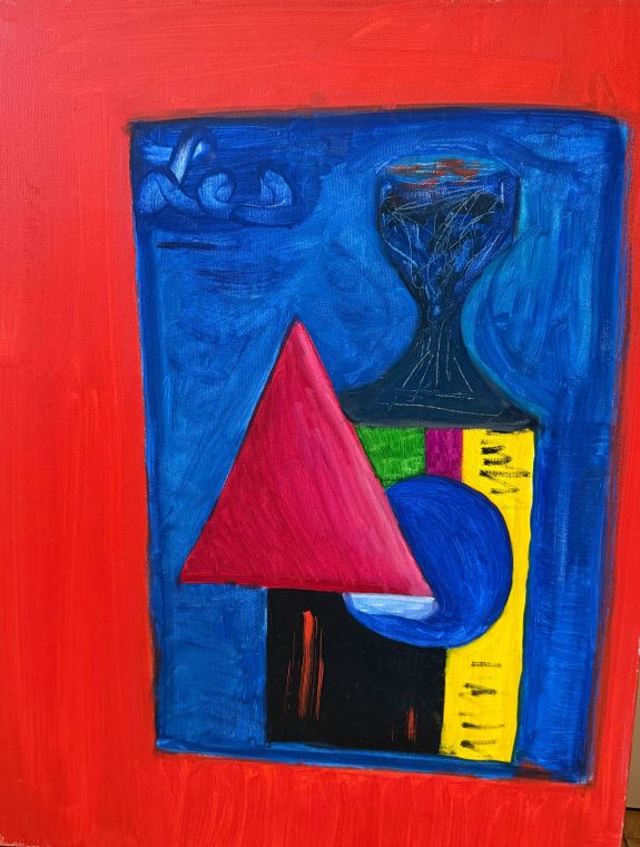 Red Triangle, Oil on canvas, Artist not recorded