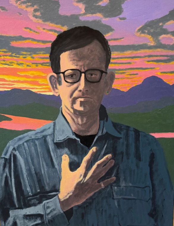 Self Portrait, óleo sobre lienzo, Bill Sullivan
