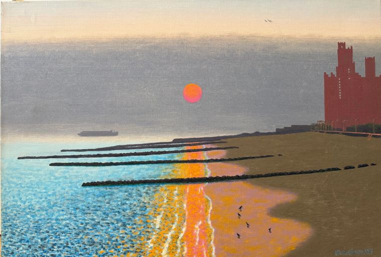 Serenity Beach, Oil on canvas, Bill Sullivan