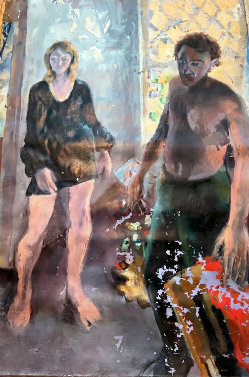Sin título, óleo sobre lienzo, con pintura desprendida, Bill Sullivan