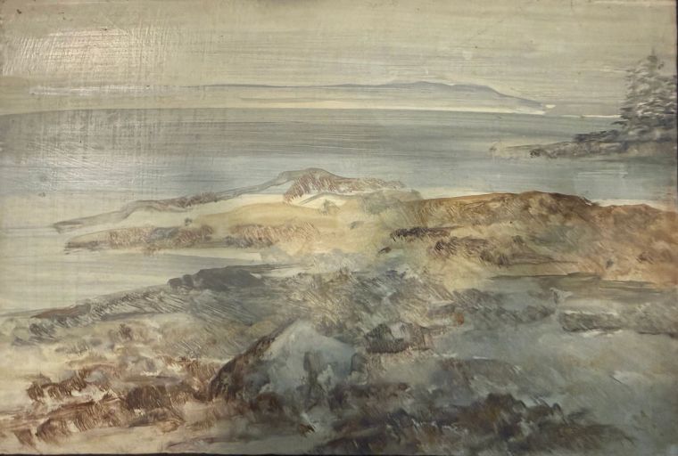Untitled, Oil on unknown surface, M. Clark