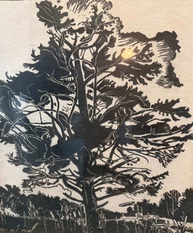 Untitled, Woodblock or linocut, Marjorie Kramer