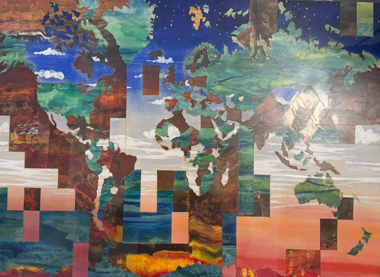 Untitled, Printed paper, cut and reassembled, William A. Polin