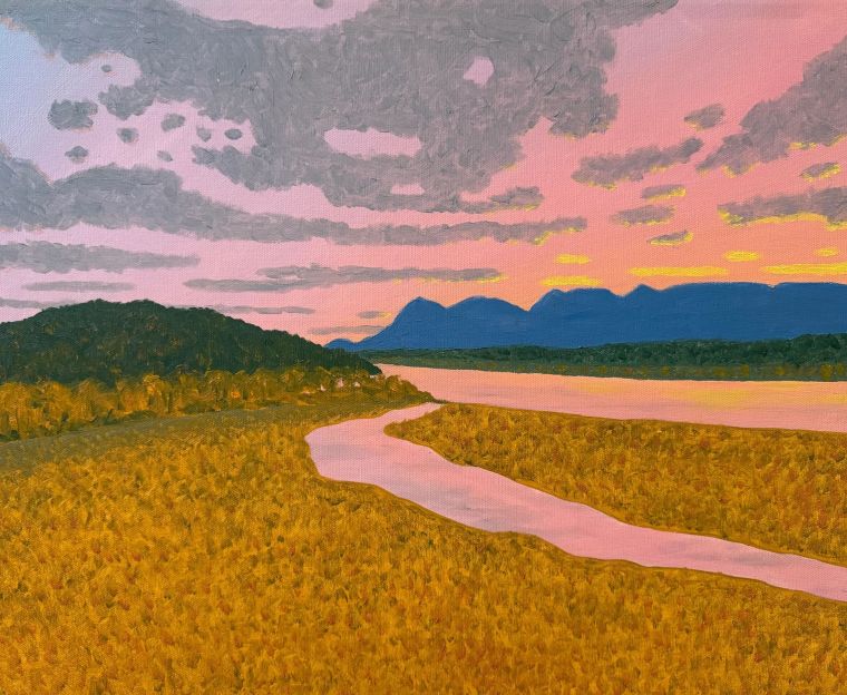 View of the Catskills, Oil on canvas, Bill Sullivan