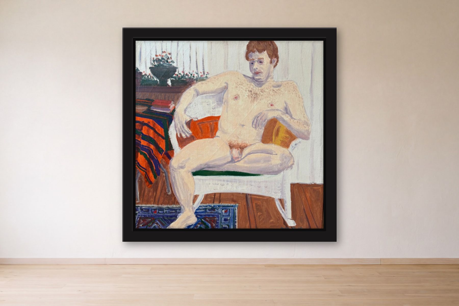 Bobby by Bill Sullivan, framed on a gallery wall