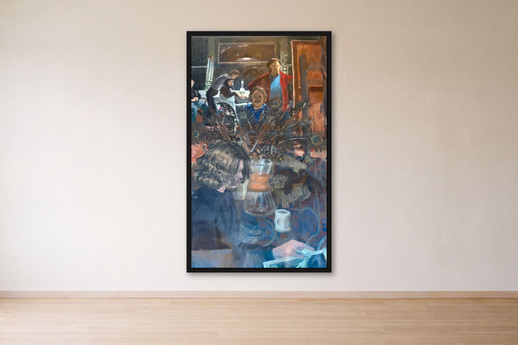 Cafe de Bill Sullivan, encadrée sur un mur de galerie
