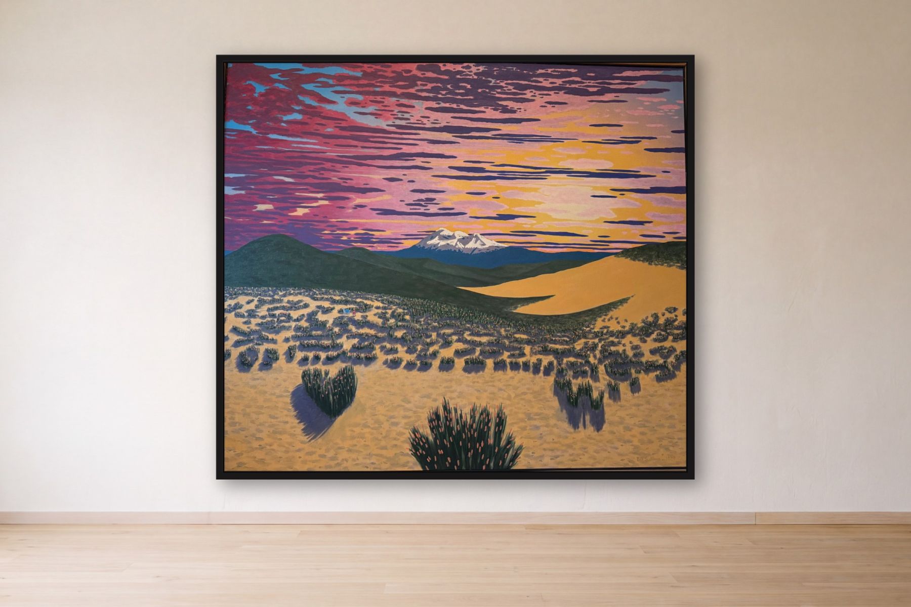 Chimbarazo III by Bill Sullivan, framed on a gallery wall
