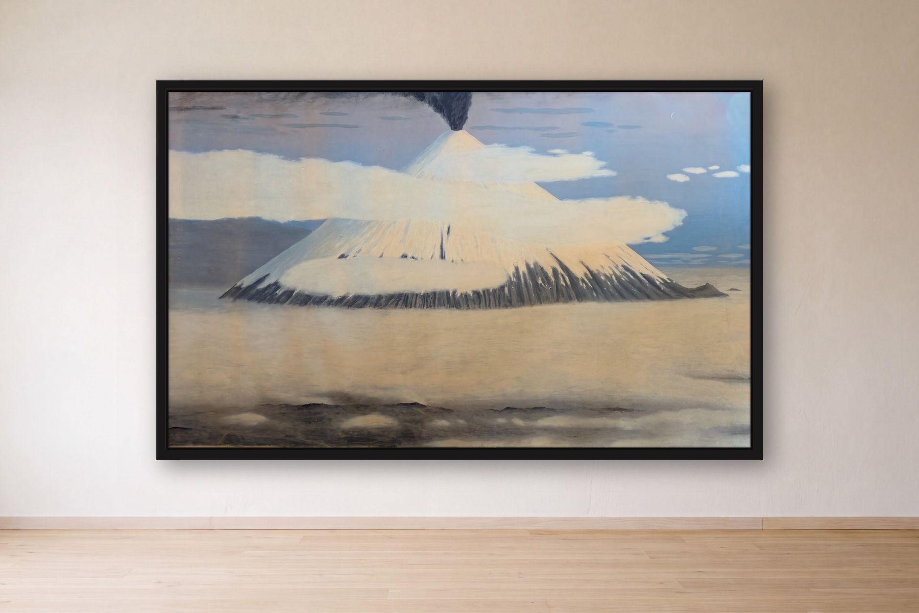 Cotopaxi by Bill Sullivan, framed on a gallery wall