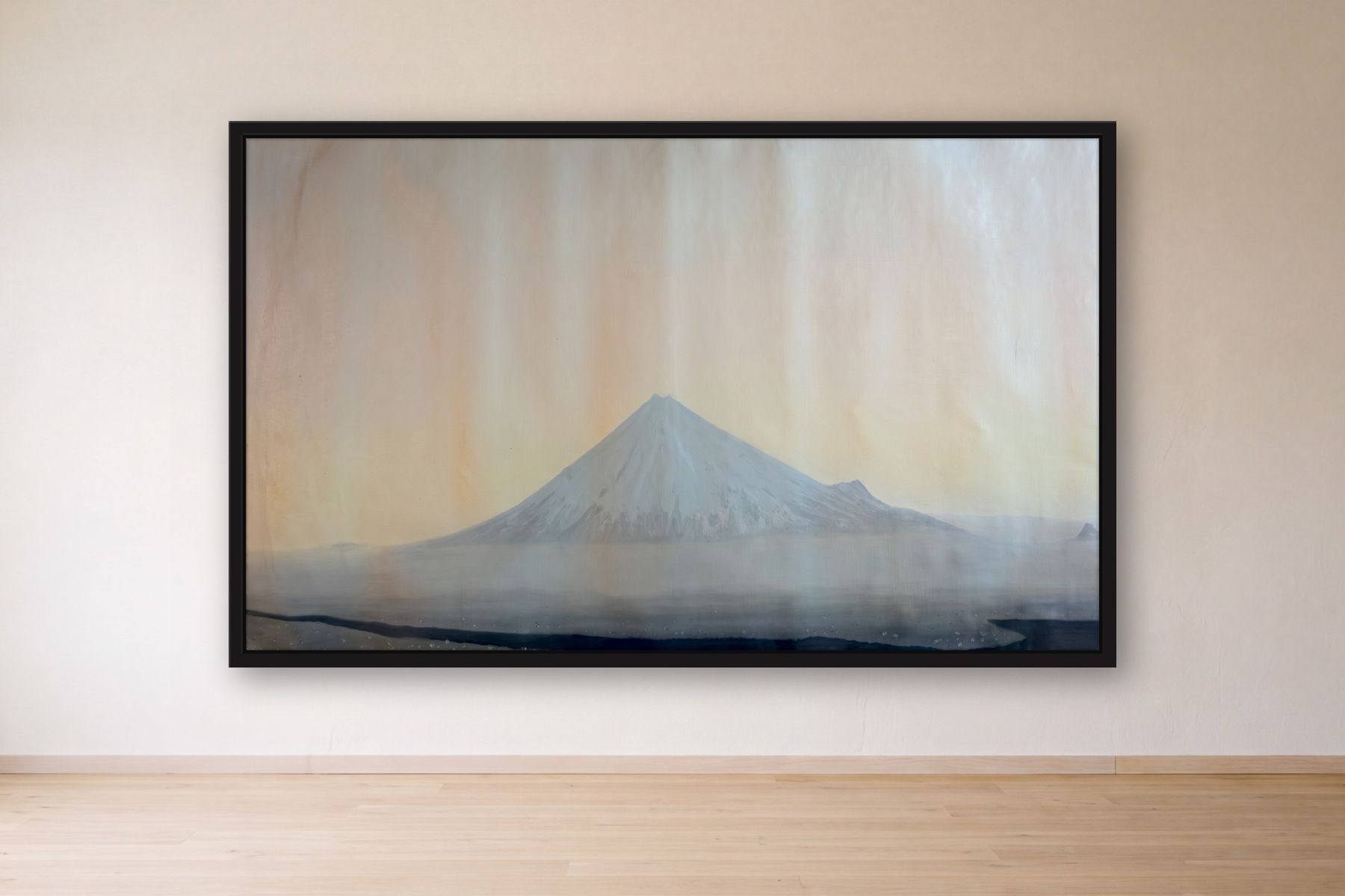 Cotopaxi by Bill Sullivan, framed on a gallery wall