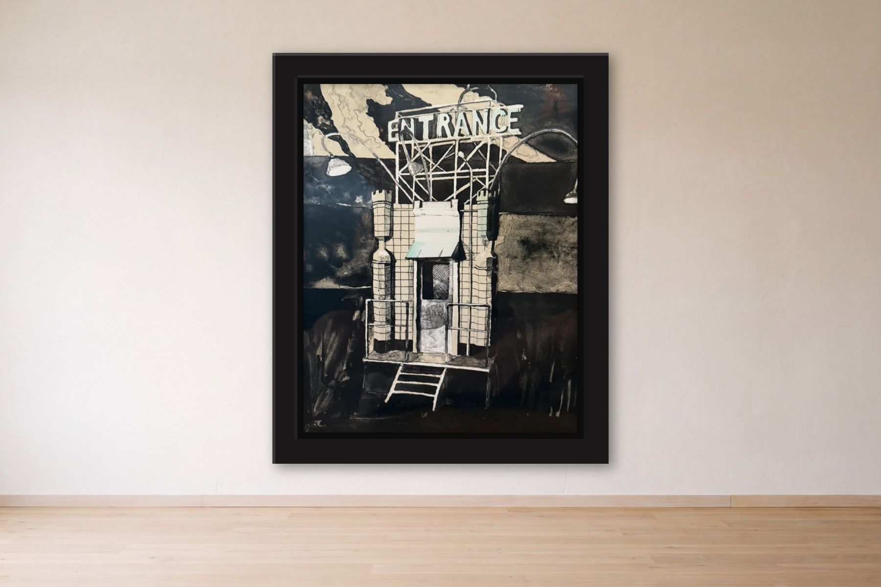 Entrance by Donna Dennis, framed on a gallery wall