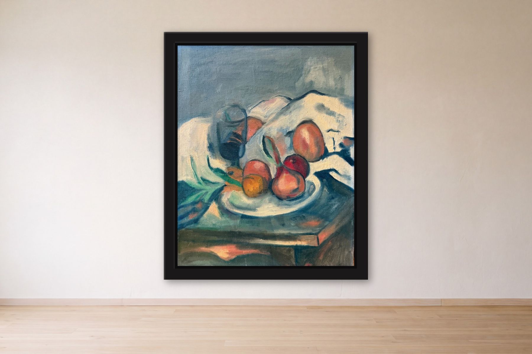 Fruit Bowl by Artist not recorded, framed on a gallery wall