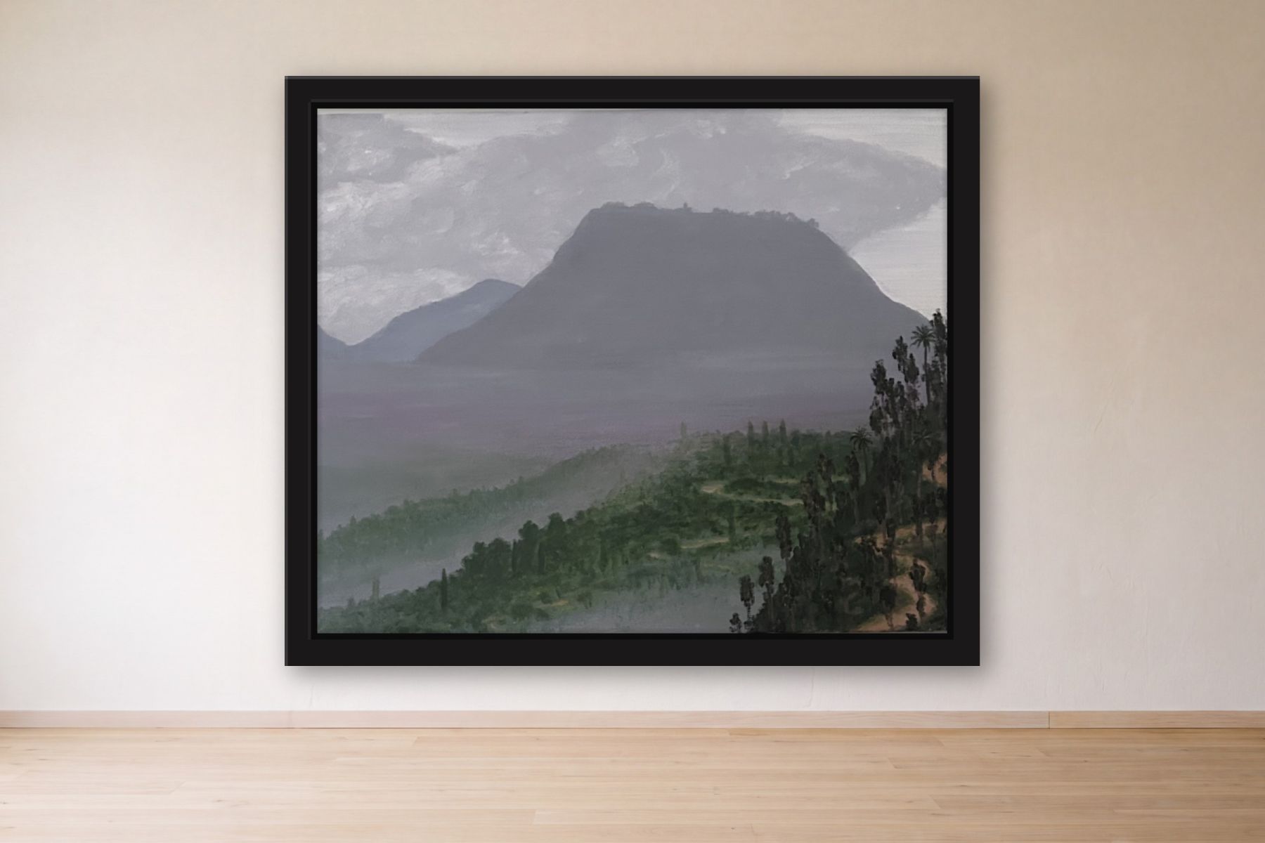 Guadalupe II by Bill Sullivan, framed on a gallery wall