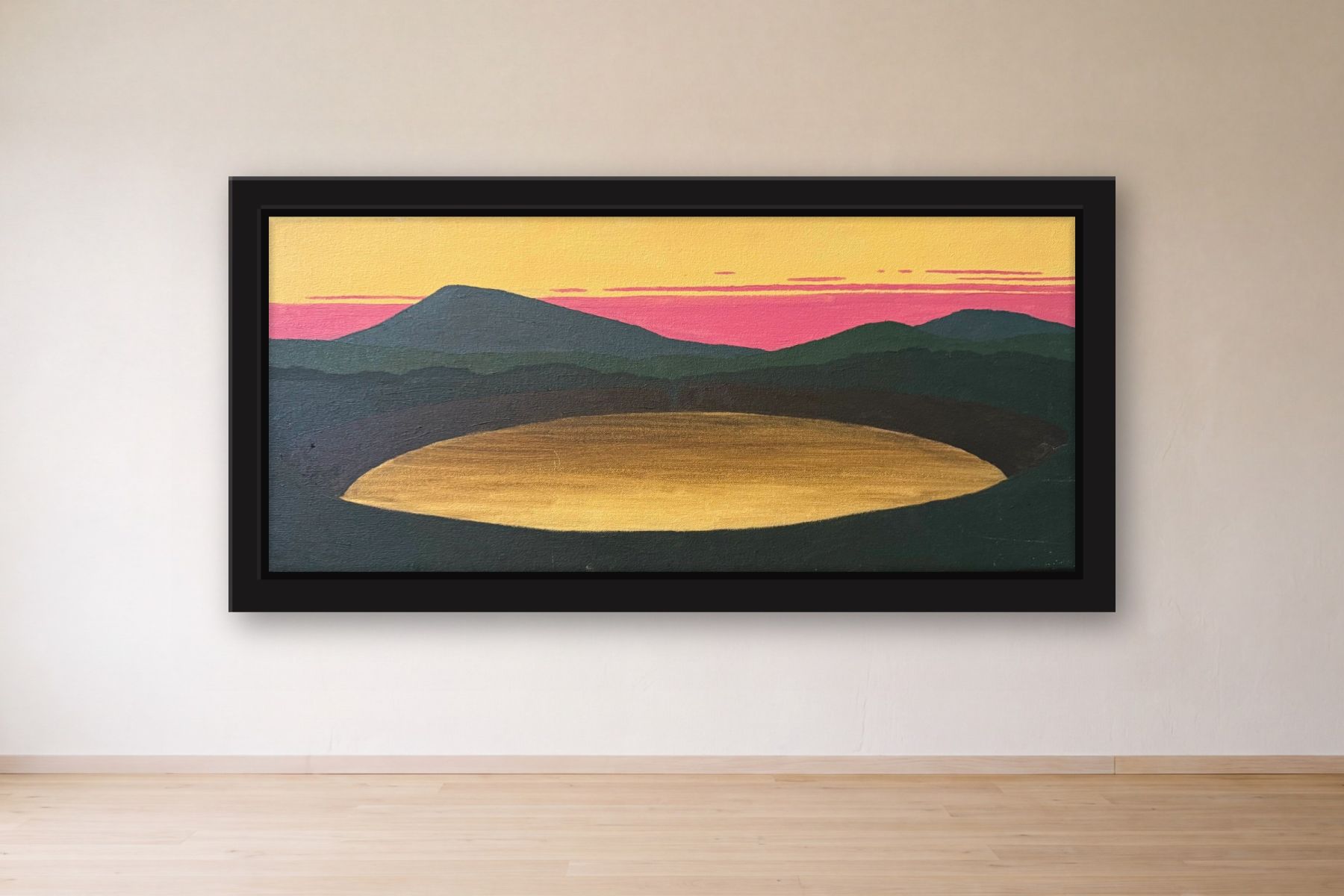 Guatavita, Colombia by Bill Sullivan, framed on a gallery wall