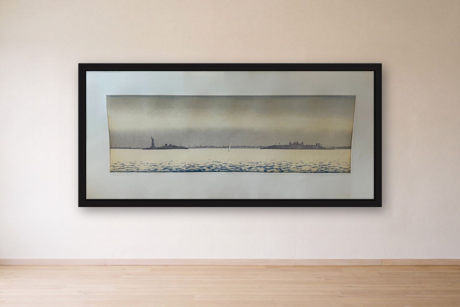 Harbor of Hope I by Bill Sullivan, framed on a gallery wall