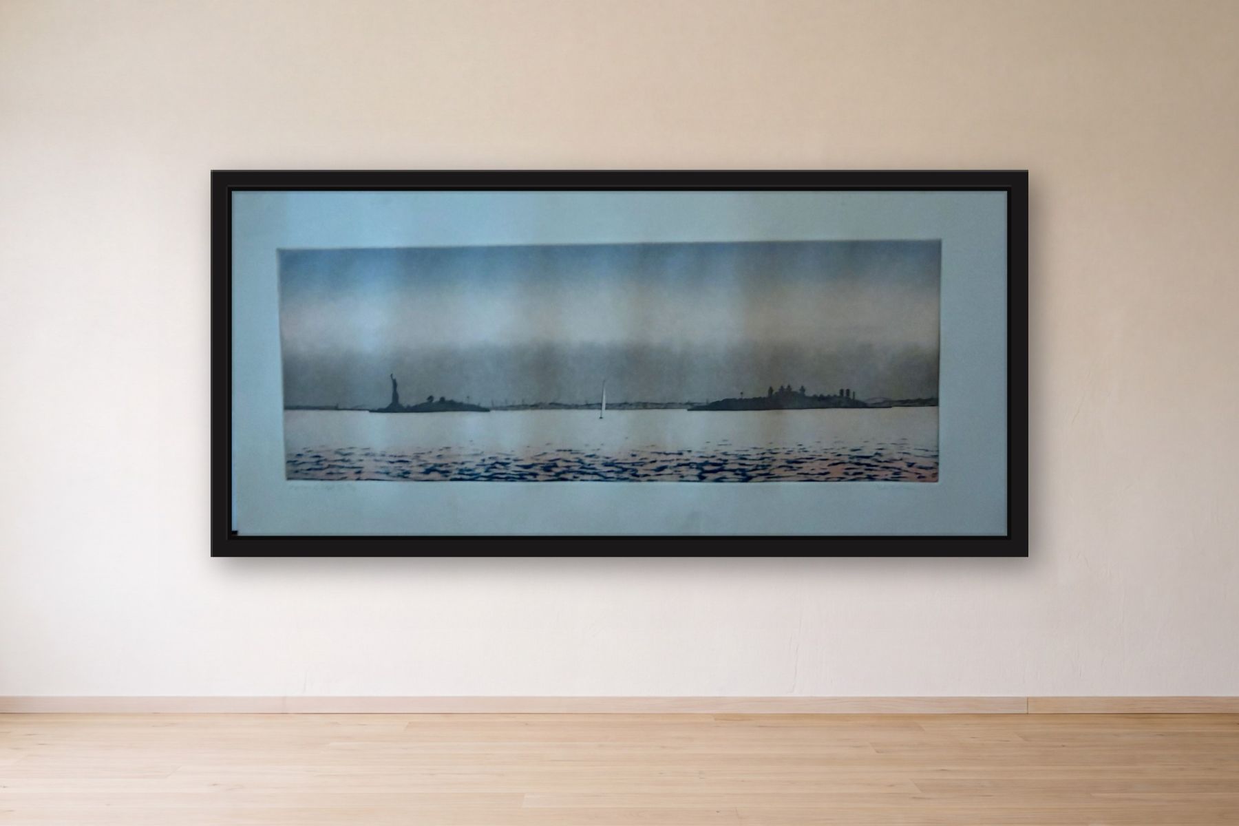 Harbor of Hope I by Bill Sullivan, framed on a gallery wall