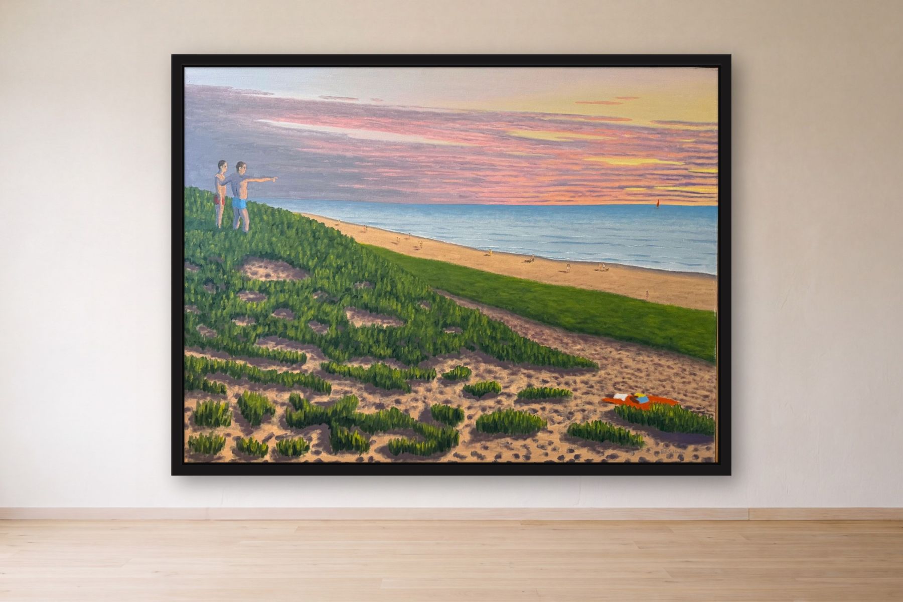 Interlude by Bill Sullivan, framed on a gallery wall