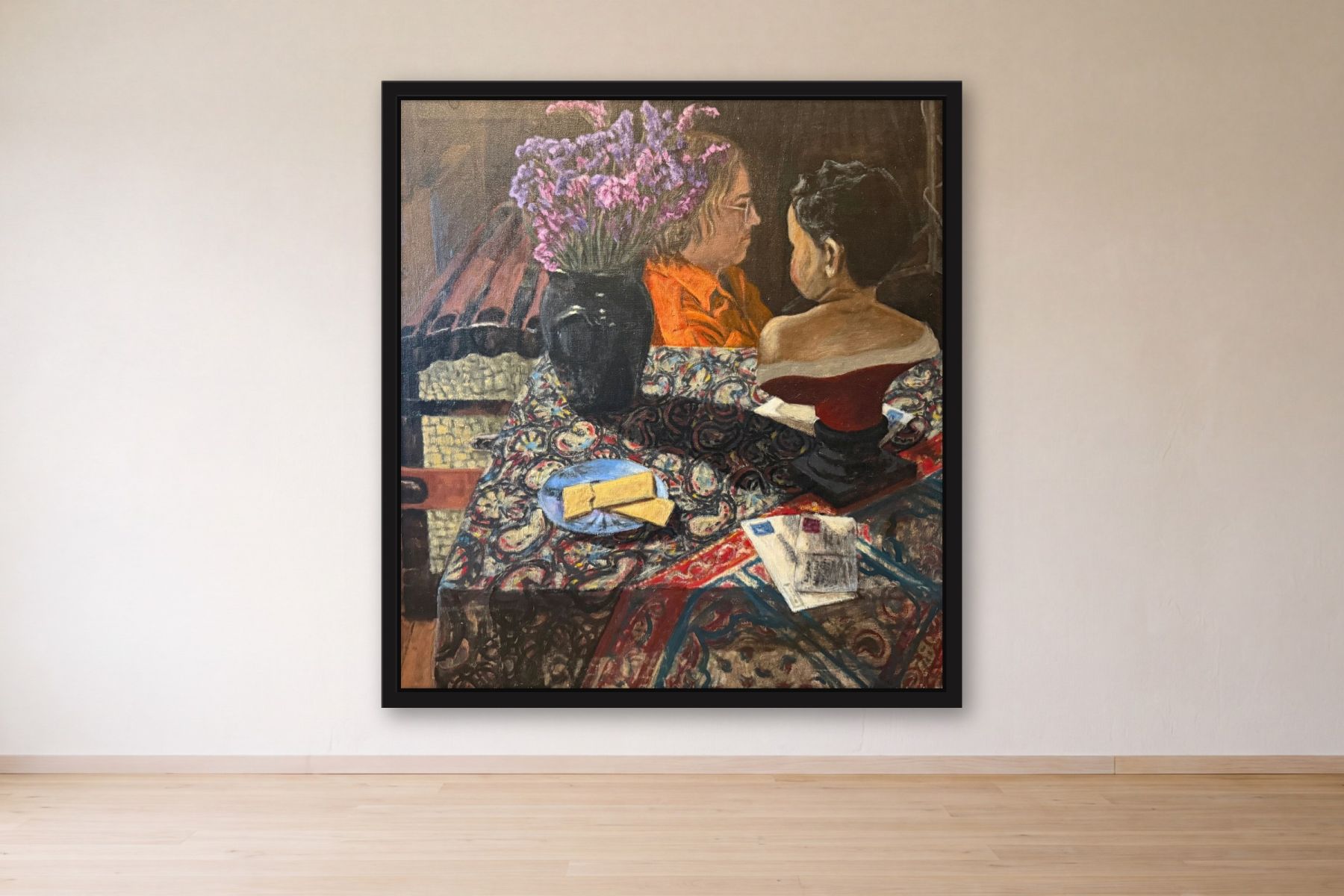 Many Things II de Bill Sullivan, emoldurada em uma parede
