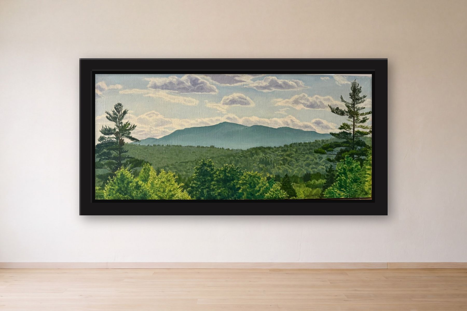 Mountain by Artist not recorded, framed on a gallery wall