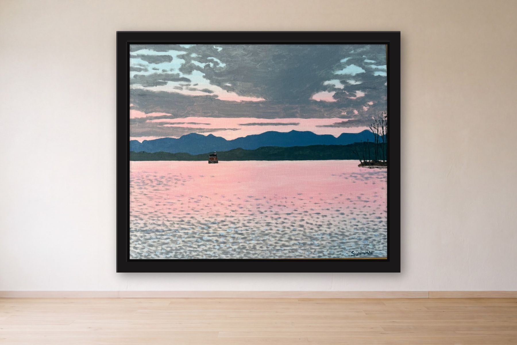 Near the Magdalena River by Bill Sullivan, framed on a gallery wall