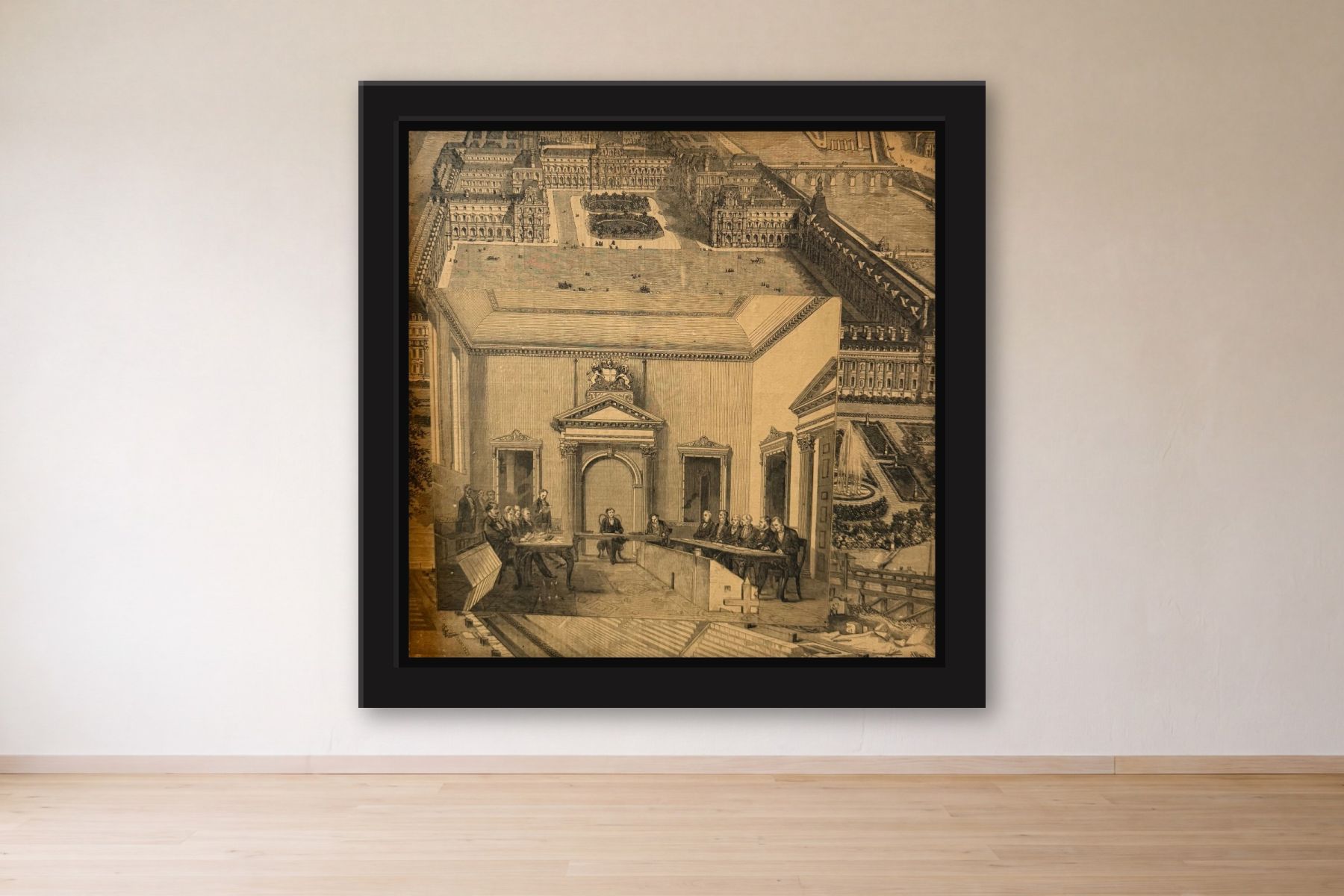 Parliament by Artist not recorded, framed on a gallery wall