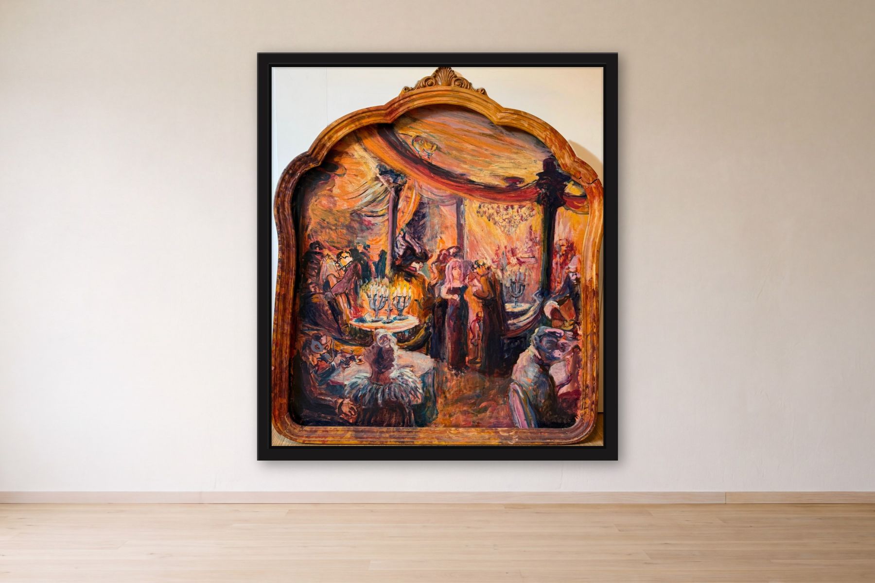 Party in a Frame by Artist not recorded, framed on a gallery wall