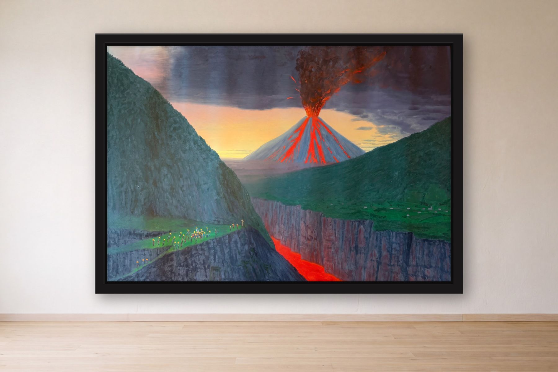 Sangay by Bill Sullivan, framed on a gallery wall