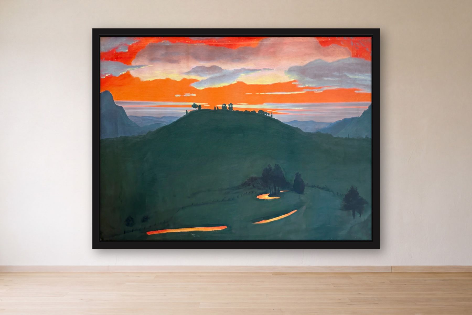 Somewhere in Colombia by Bill Sullivan, framed on a gallery wall
