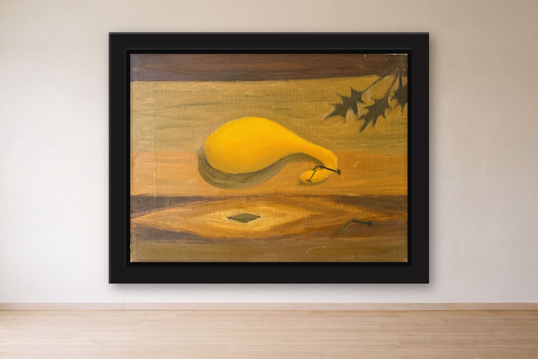 Squash by Artist not recorded, framed on a gallery wall