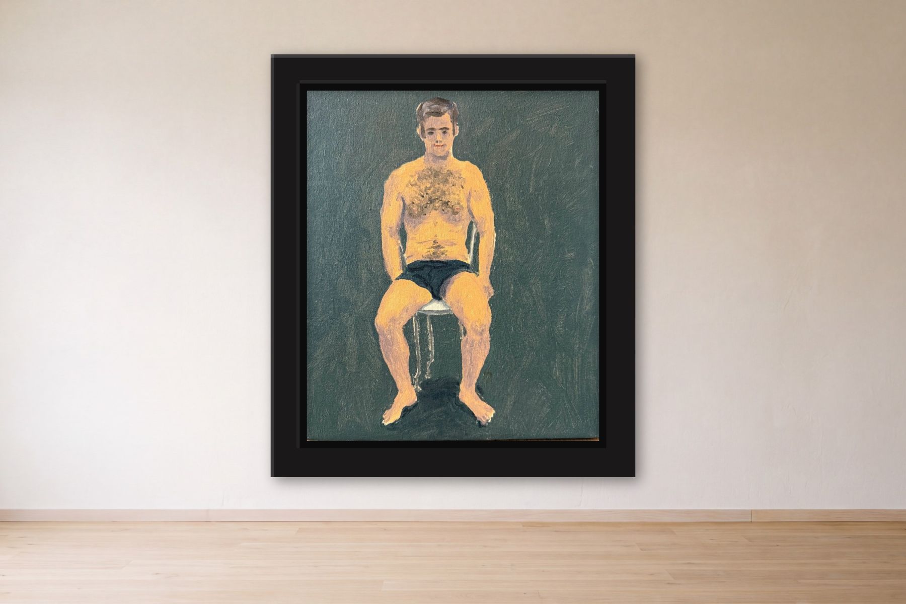 Untitled by Bill Sullivan, framed on a gallery wall