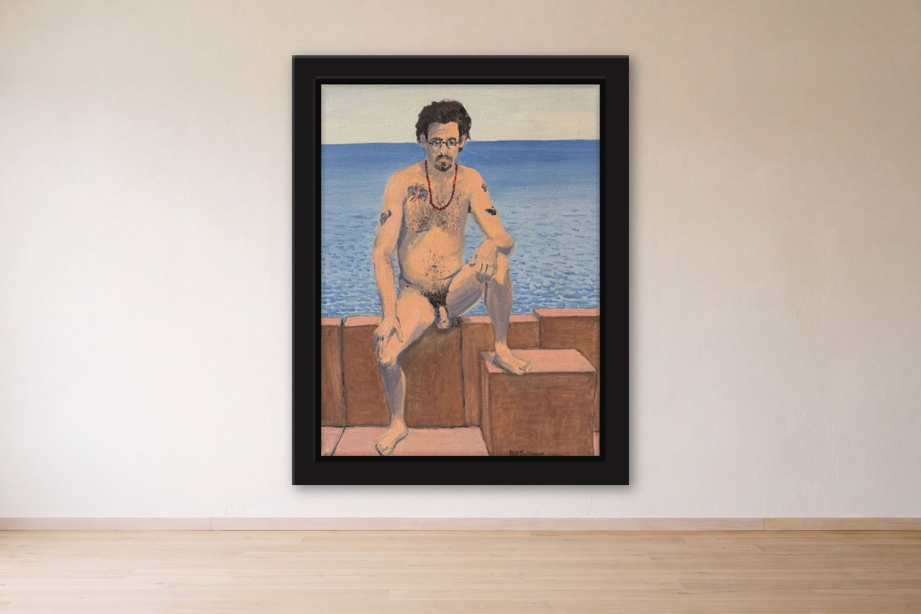 Untitled by Bill Sullivan, framed on a gallery wall