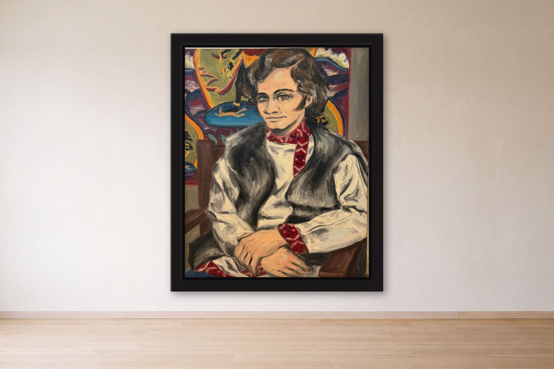Untitled by Bill Sullivan, framed on a gallery wall